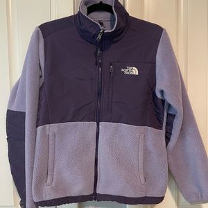 The North Face purple zip fleece